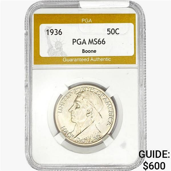 1936 Boone Half Dollar PGA MS66