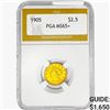Image 1 : 1905 $2.50 Gold Quarter Eagle PGA MS65+