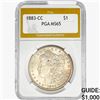 Image 1 : 1883-CC Morgan Silver Dollar PGA MS65