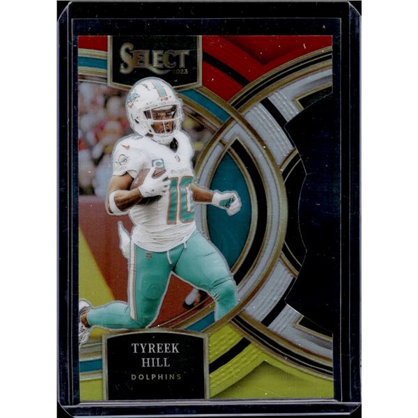 Tyreek Hill Red/Yellow Prizm Die Cut 2023 Select #142