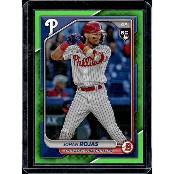 Johan Rojas Green RC /399 2024 Bowman #86