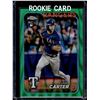 Image 1 : Evan Carter 6/99 Green Ray Wave 2024 Topps Chrome #136