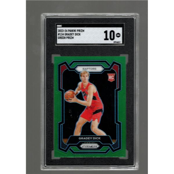 Gradey Dick Green Prizm RC 2023-24 Prizm #134 SGC 10