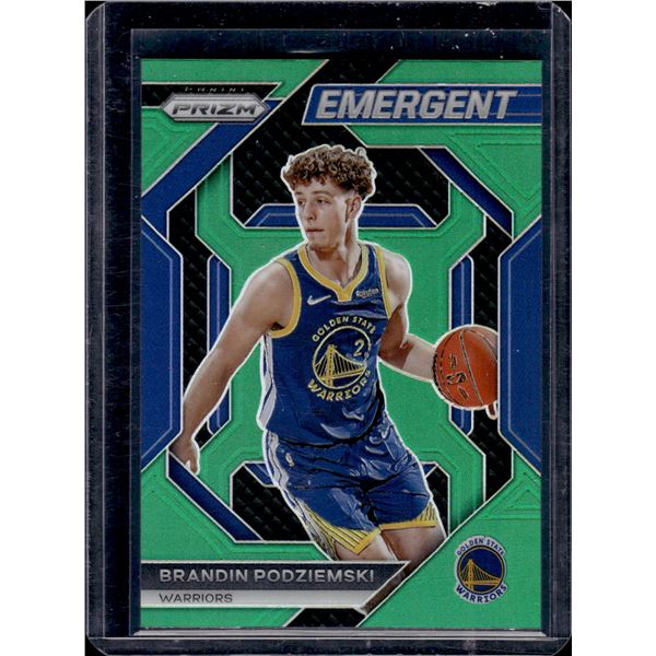 Brandin Podziemski Green Prizm Emergent RC 2023-24 Prizm #24
