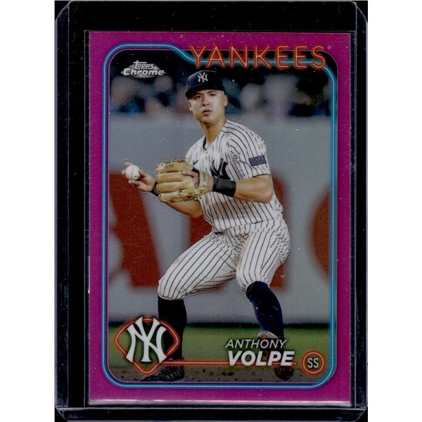 Anthony Volpe Pink Refractor 2024 Topps Chrome #236