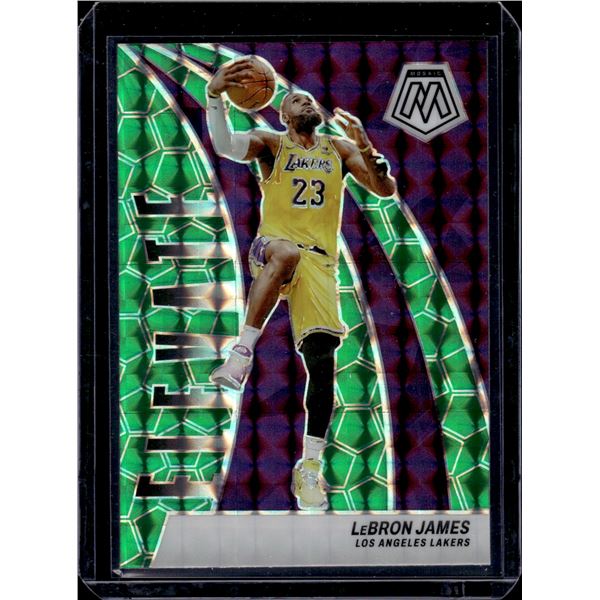 Lebron James Green Mosaic Prizm Elevate 2023-24 Mosaic #23