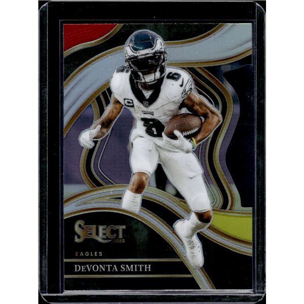 Devonta Smith Red/Yellow Prizm Club Level Die Cut 2023 Select #272