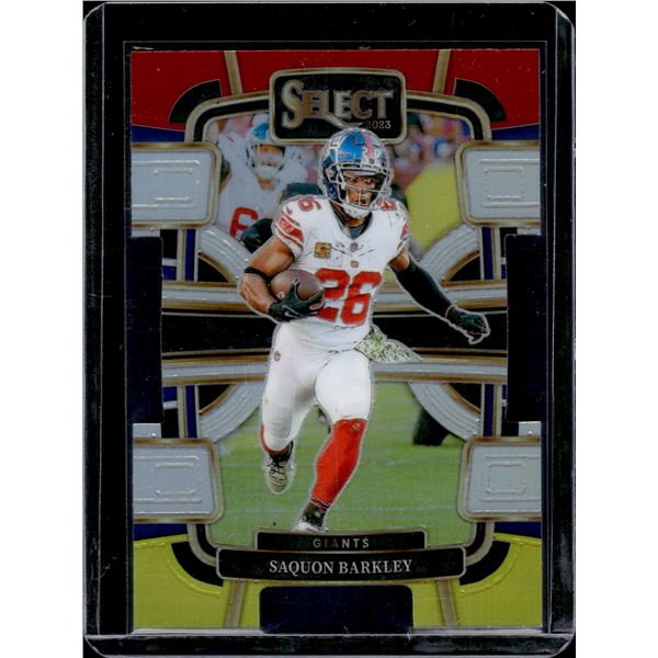 Saquon Barkley Red/Yellow Prizm Die Cut 2023 Select #75