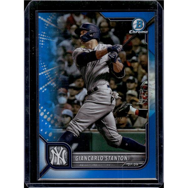 Giancarlo Stanton Blue Refractor /150 2022 Bowman Chrome #85