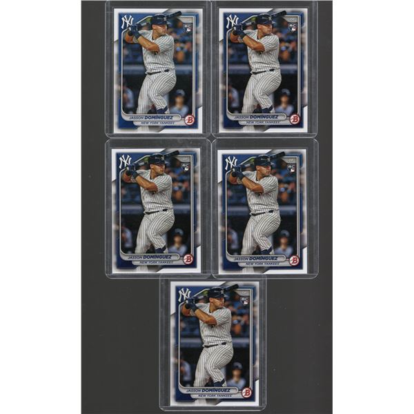 Lot of 5 Jasson Dominguez Bowman RCs 2024 Bowman #17