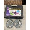 Image 2 : 25LB DUBBELLS AND COATED WEIGHTS SET