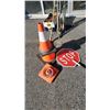 Image 2 : TRAFFIC CONES, STOP/SLOW SIGN, TRUCK LIGHTS AND RELECTIVE POLES