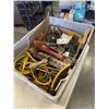 Image 2 : TOTE OF TOOLS AND SHOP SUPPLIES