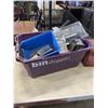Image 2 : BIN AND TOOLBOX OF TOOLS AND SHOP SUPPLIES