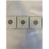 Image 2 : 3 USA SILVER MERCURY DIMES PHILADEPHIA MINT 1934, 1935, 1936 .900 SILVER