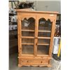 Image 1 : RUSTIC PINE GLASS DOOR CABINET