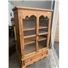 Image 2 : RUSTIC PINE GLASS DOOR CABINET