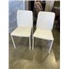 Image 1 : PAIR OF MATCHING WHITE LEATHER CHAIRS