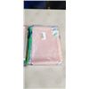 Image 2 : 60 NEW ASSORTED COLOR ZIPPERED POUCH BAGS, 3 PACKS OF 20