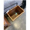 Image 3 : VINTAGE RECORD RACK AND WOOD PLANTER