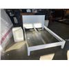 Image 1 : WHITE IKEA NORDLI DOUBLE SIZE BED FRAME WITH 2 DRAWER NIGHTSTAND