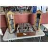 Image 1 : LOT OF CD'S IN WOODEN CASE AND TWO SMALL RACKS