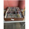 Image 2 : LOT OF CD'S IN WOODEN CASE AND TWO SMALL RACKS