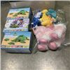 Image 1 : UNICORN WITH BABIES, DINOSAURS AND TURTLE PLUSH ANIMALS
