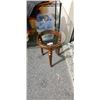 Image 1 : WOOD SIDE TABLE WITH GLASS TOP