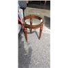 Image 2 : WOOD SIDE TABLE WITH GLASS TOP