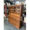 Image 2 : LARGE 2 PIECE PINE FARMHOUSE STYLE SERVING CABINET