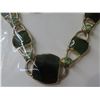 Image 3 : Green and gold -tone necklace and bracelet set