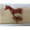 Image 1 : Breyer horse and flocked nodding dog