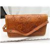 Image 2 : Tooled leahter purse with strap