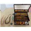 Image 1 : Vintage jewelry box with contents