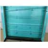 Image 3 : Blue display case with plastic shelves 24"x24"