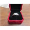 Image 1 : 1.00 CT GRA CERTIFIED. Size 8-8.5 - ROUND BRILLIANT CUT MOISSANITE VVS D COLOR SET IN CENTER WITH 12