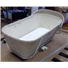 Image 3 : White Wicker bassinet with Flip down legs