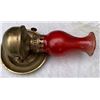 Image 2 : Wall Mount Hanging Lamp With Red Globe & BrassBass