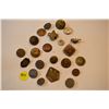 Image 1 : Antique Buttons, Sterling Military Pin, etc