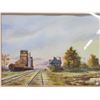 Image 2 : Framed "Alonlea, SK - Old Station" painting, by Stan Kassick - 25.5"x19.5"H