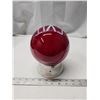 Image 3 : Vintage "Exit" red glass globe light fixture