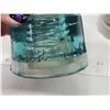 Image 3 : 3 Glass insulators - 1 teal CTP, 2 milk glass CPR