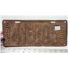 Image 2 : 1924 Saskatchewan license plate - 11-805 - rough