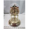 Image 1 : Table clock, w/ spinning pendulum clock - 11"H needs battery