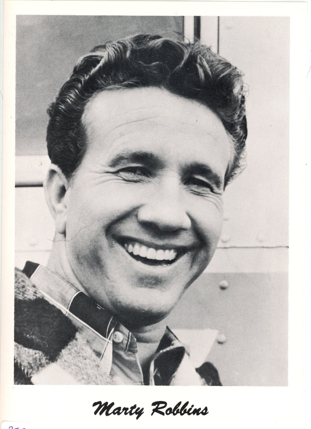Black & White photograph of Country & Western singer Marty Robbins ...