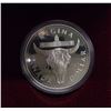 Image 2 : 1982 Silver Dollar. Commemorates the 100th Anniversary of the founding of Regina. Popular bison skul