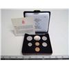 Image 1 : 1975 Double Cent 7-coin Nickel Custom Set. Nickel Dollar feature a voyageur. Housed in its original 