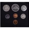 Image 2 : 1975 Double Cent 7-coin Nickel Custom Set. Nickel Dollar feature a voyageur. Housed in its original 