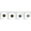 Image 1 : Set of 4 Newfoundland coins. Includes 1941c 1 cent, 1942 1 cent, 1941c Silver 5 Cents & 1943c Silver